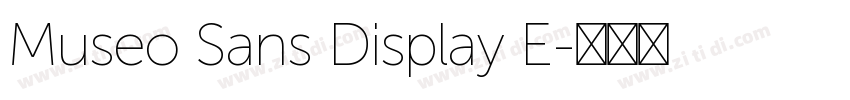 Museo Sans Display E字体转换
